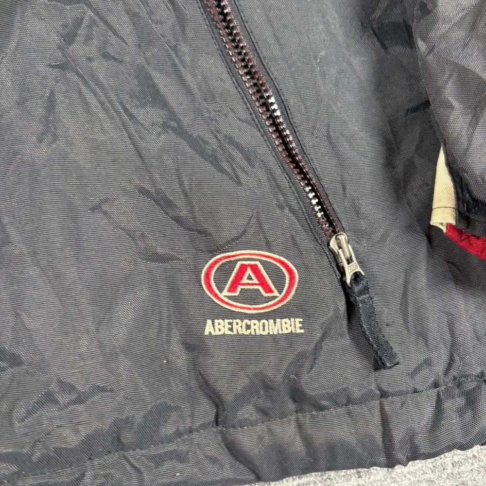 Vtg Abercrombie Performance Jacket Mens XL Black Excellent Fleece Lined Y2K